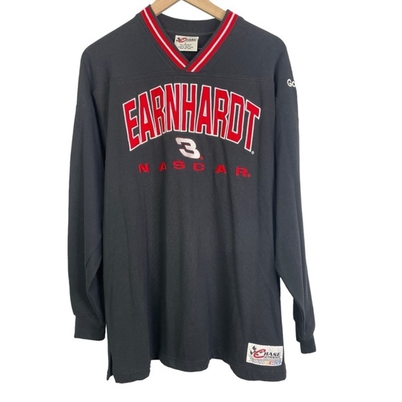 Vintage Chase Authentics NASCAR #3 Dale Earnhardt Men’s Long Sleeve V-neck Shirt - Picture 1 of 3
